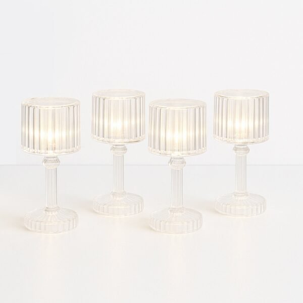 Set of 4 LED Crystal-Effect Table Lamps