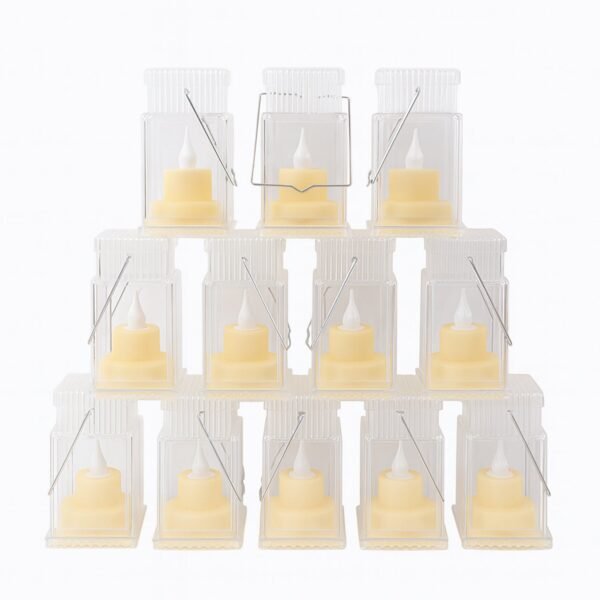 Set of 12 LED Storm Lantern Decorative Lights