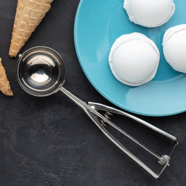 Premium Stainless Steel Ice Cream Scoop with Trigger Release –Approx 70 ML Capacity