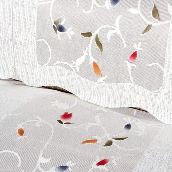 Elegant Leaf-Pattern Sofa Runner - (Set / 230x28 Inch)