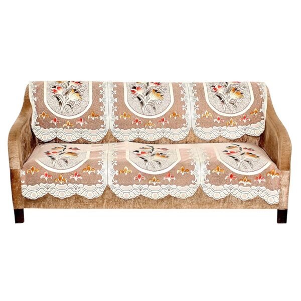 Elegant Floral Sofa Protector Runner - (Set / 132x28 Inch)