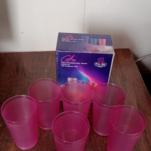 Large Glass Set – for Kitchens & Offices, Perfect for Water & Beverages (6-Piece)