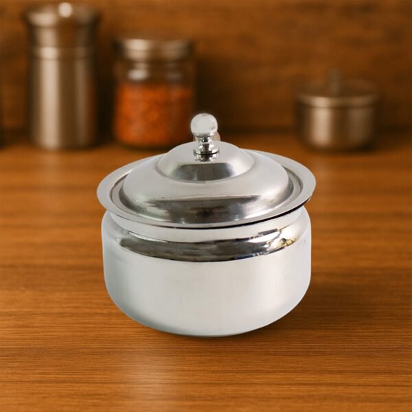 06.jpg Premium Stainless Steel Ghee Pot (1 Set)