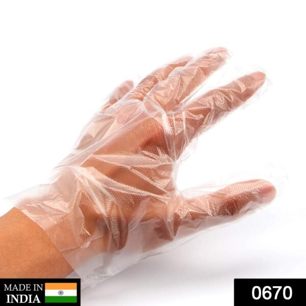 0670.jpg Plastic Transparent Disposable Clear Gloves (White) (100Pc)