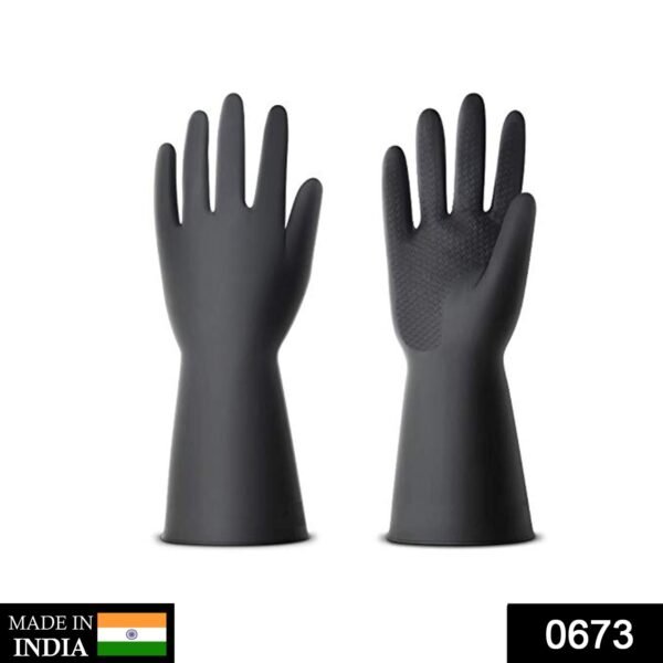 Multipurpose Natural Gum Rubber Reusable Cleaning Gloves