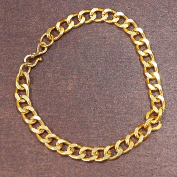 Stylish Gold-Plated Chain Bracelet for Men & Women - (1 Pc)
