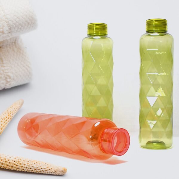 3Pc Set Diamond Cut Bottle Used for storing water and beverages purposes for people
