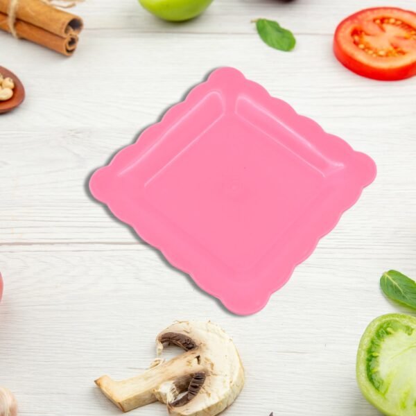 06_07955226-7cb6-48a9-8a3a-89b920cf1223.jpg Square Plastic Dinner Plate Snacks Breakfast Serving Trays Home School 8 Pc Set