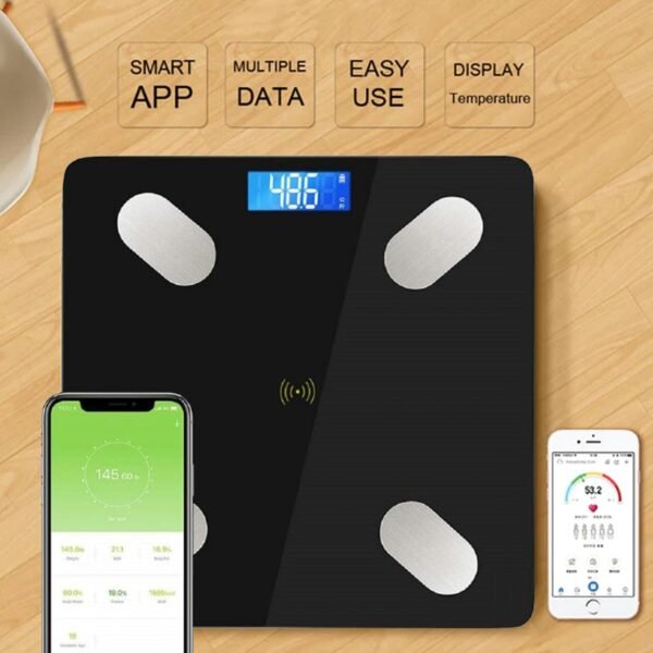 06_0b54d753-069a-41d8-9448-adebf98e3171.jpg Bluetooth Body Fat Scale Digital Smart Body Weight Scale iOS and Android App to Manage Body Weight, Body Fat, Water, Muscle Mass, BMI, BMR, Bone Mass and Visceral Fat with BMI Scale