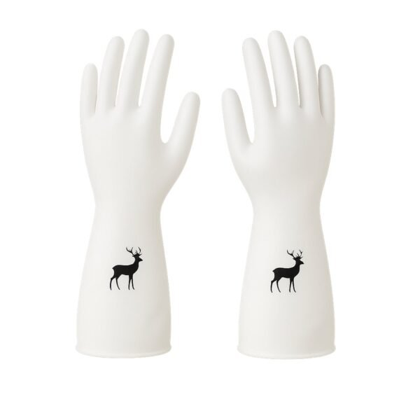 Reusable Deer Print Rubber Cleaning Gloves (1 Pair )