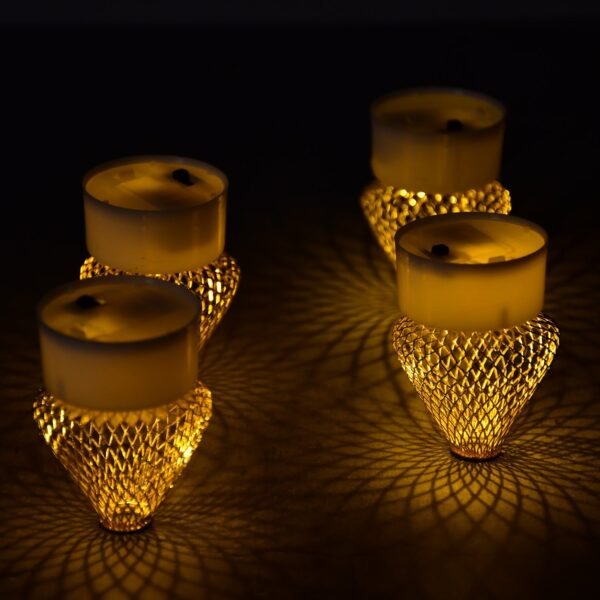 12Pcs Flameless LED Tea Light Candles for Home & Event Decor, Diwali