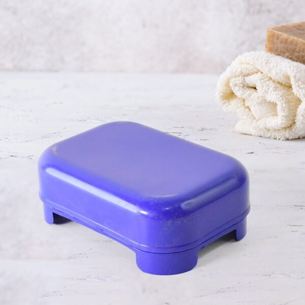 Premium Quality Rectangular Blue Plastic Soap Case (1 Pc)