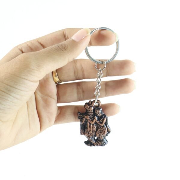 Radha Krishna Metal Keychain (1 Pc)