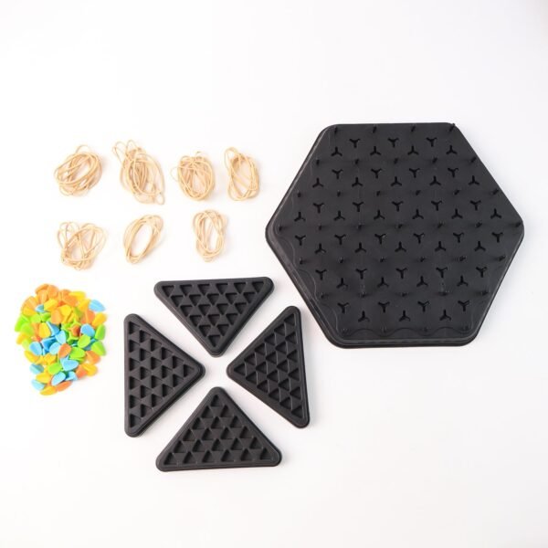 Strategic Triangle Color Matching Puzzle Board Game for Kids & Family
