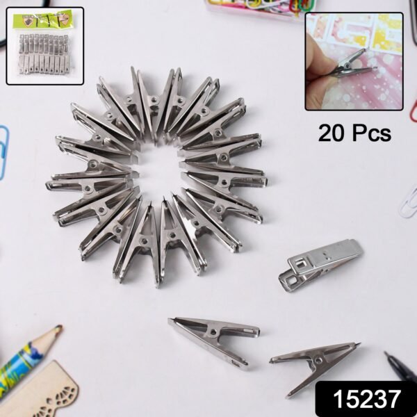 06_20982540-5ee9-48f4-995a-ad901a3ec14f.jpg Cloth Drying Pins Stainless Steel Cloth Clips (20 Pcs Set)