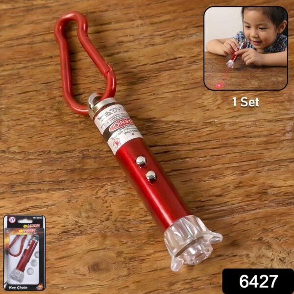 4 in1 Laser Light, LED Flashlight + Torch Keychain + Laser Pointer