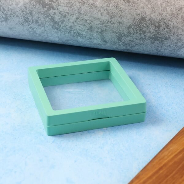 Transparent Jewellery Display Box (9x9 cm / 1 Pc / Green)