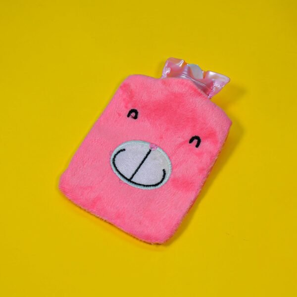 Pink Hot Water Bag with Cover Relief for Neck