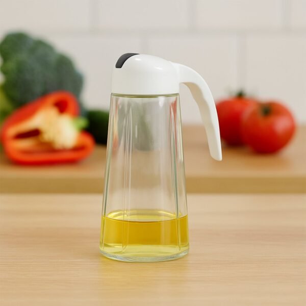 Kitchen Glass Oil Bottle Dispenser Automatic Opening Bottles  630 ML