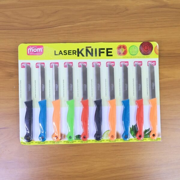 Supermom Stainless Steel Kitchen Laser Knife, Chhari  (10 Pc / Set)