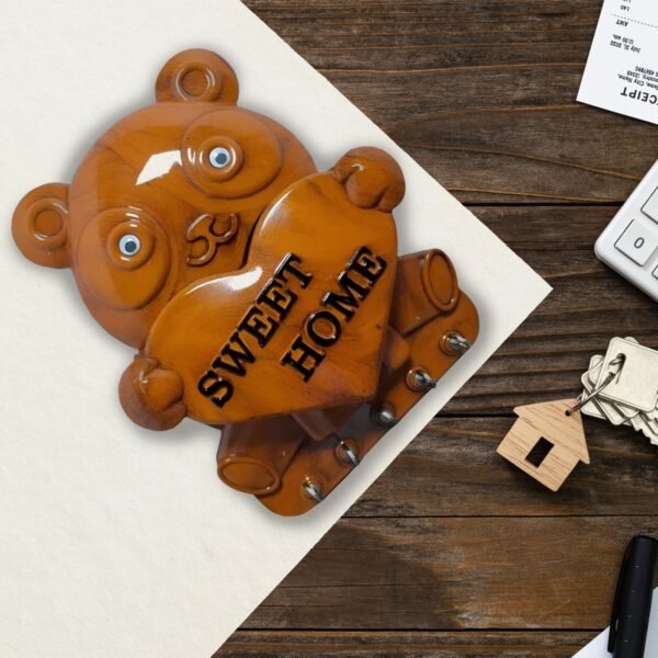 06_3a619af4-32d5-49e2-924f-608a3400428c.jpg Cute Plastic Panda Key Holder, Wall Key Rack with 5 Hooks (1 Pc)