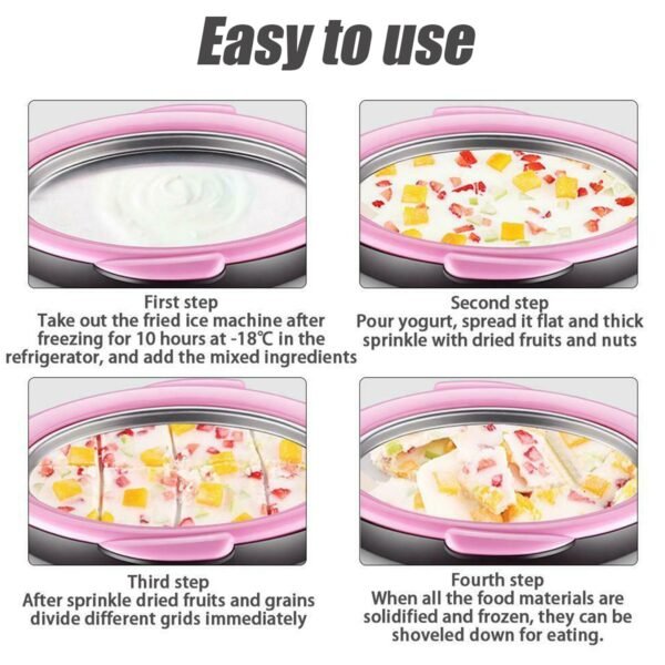 Ice-Frying Machine – Mini Cartoon Design Home Fried Ice Cream Machine for Summer