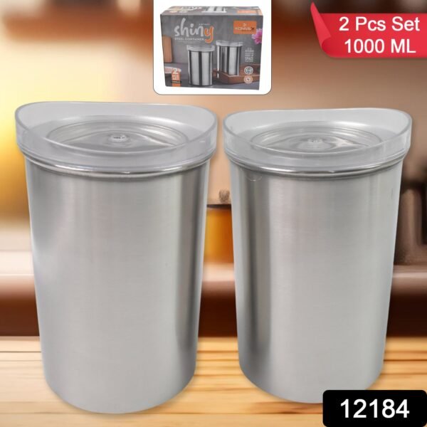 06_4ab25fc2-ce06-4a66-a76d-c3bb5e076261.jpg Stainless Steel Airtight Containers with See Through Lid (2 Pc Set / 1000 ML)