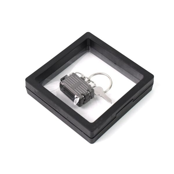 Suitcase Shape Nail Clipper Keychain Key & 3D Floating Frame Display Case (1 Set)