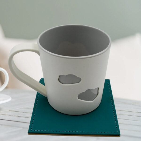 Square Leather Tea Coaster Set – Durable Dining & Coffee Table Decor (4 Pc)