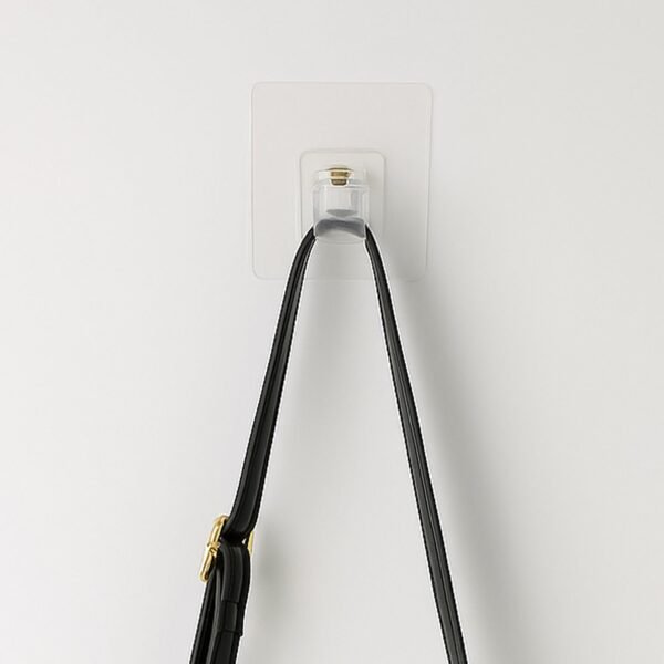 Self-Adhesive Transparent Wall Hook Holder Clip (1 Pc)