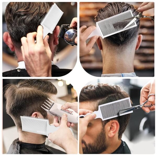 Ergonomic Flat Top Hair Clipper Comb – Styling Brush & Comb Tool (1 Pc)