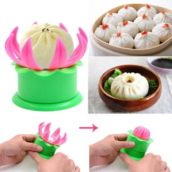 Momos Maker Plastic Mold with Filling Spoon Steamed Bun Dumpling Maker Cooking Tool
