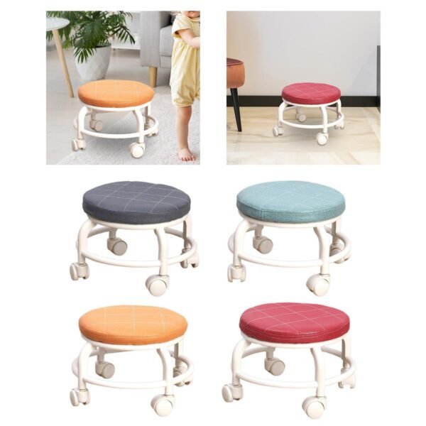 06_5f79e388-eaec-4f9f-bddf-e1b7d021c606.jpg Roller Seat Stool Low Height Rolling Plastic Stool Multifunctional (1 Pc)