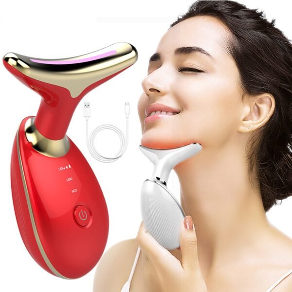 06_60fdb31a-5f1f-40a0-a727-2897c208cd37.jpg Electric Face Massager Wrinkle Remover LED Photon Face Beauty Device (1 Pc / Plastic)