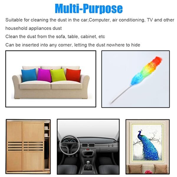 Colorful Feather Duster | Microfiber Duster Cleaning | Dusting Stick | Dusting Brush