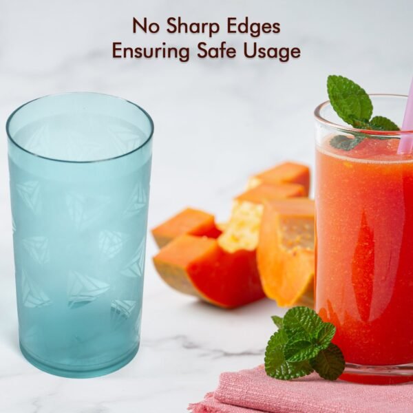 06_65f5bcb4-05bf-4704-86b4-b30c5ecd4789.jpg Set of 6 Unbreakable Transparent Plastic Water Glasses (300ml)