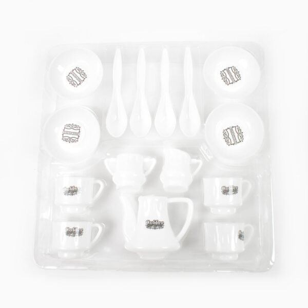 Tickles Tea toy Set | Coffee Kitchen Plastic Set (14 Pcs / Mix Size & Design)