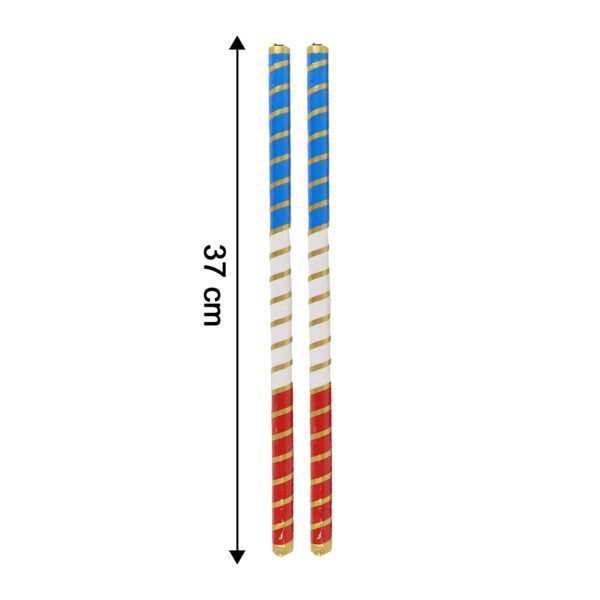 Traditional Decorative Dandiya Sticks Pair for Navratri, Garba (2 Pc)