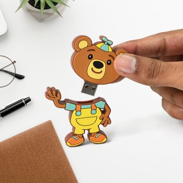 Portable Cartoon Silicone USB Pen Drive (15 GB Baby Rhymes Song / 1 Pc)