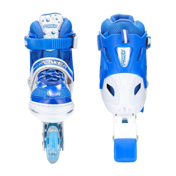 Inline Skates with LED Flashing Light Adjustable Length Premium Quality Skates Pair