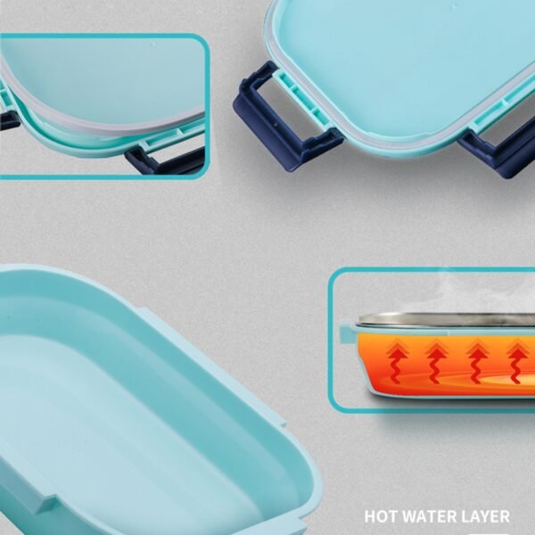 Black Transparent 4 Compartment Lunch Box