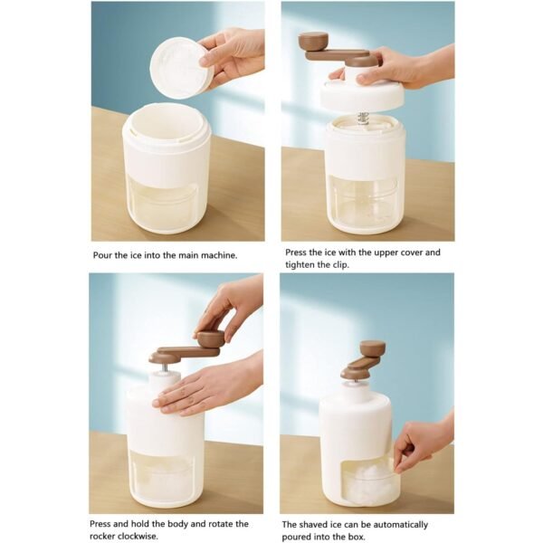 Portable Gola Maker and Ice Crusher | Manual Shaved Ice & Smoothie Machine