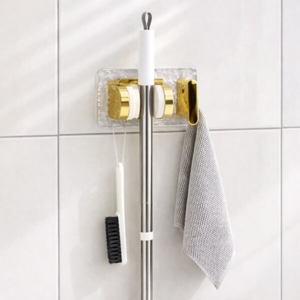 06_7f1dd0be-6180-4502-b929-6db9686513ac.jpg Wall Mounted Broom & Mop Holder with Strong Grip Clips