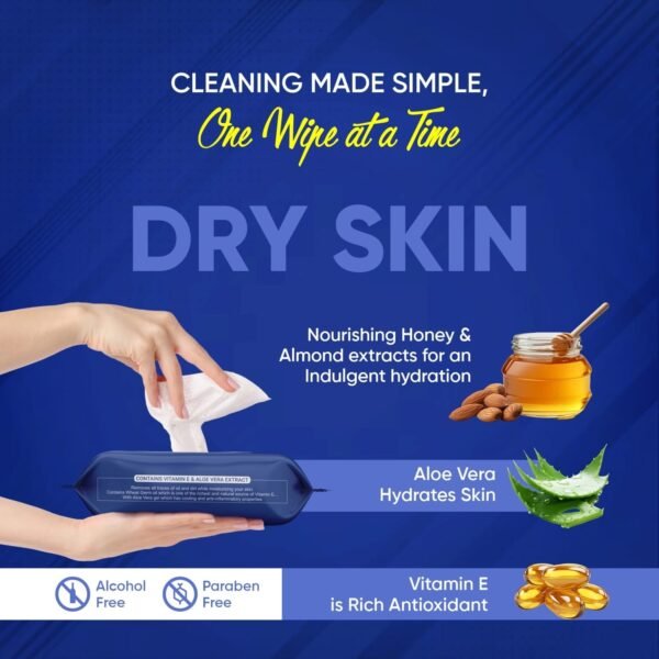 Refreshing Alcohol-Free Wet Wipes – Facial & Body Wipes (25 Pc)