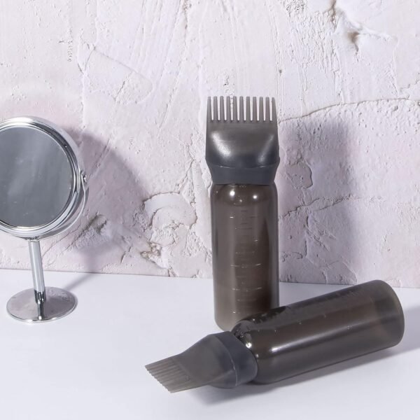 06_83427647-c3ff-4a7a-aeef-d3efcbfe673a.jpg Comb Applicator Bottle, Hair Oil Applicator Bottle for Hair Dye Bottle Applicator Brush with Graduated Scale, Professional Brush Applicator Comb Hairdressing Coloring Styling Tool (1 Pc), Hair accessories