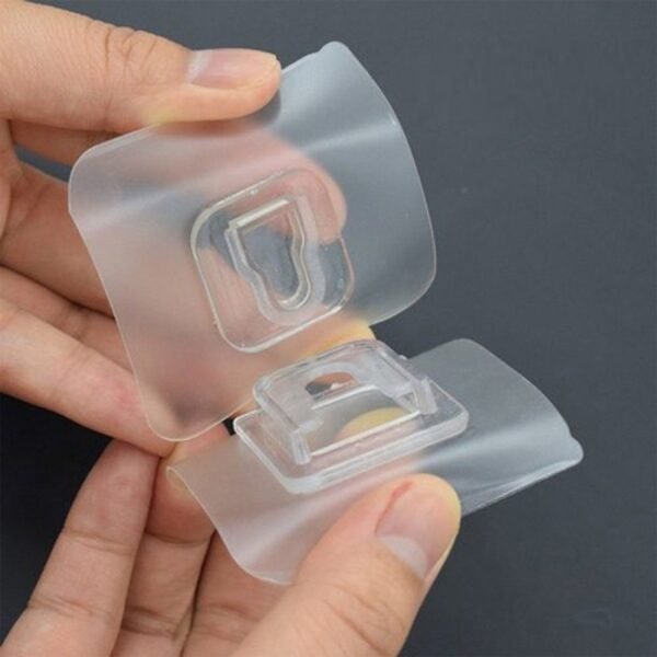 Transparent Adhesive Male Hook Used For Hanging Various Types Of Items (1Pc)