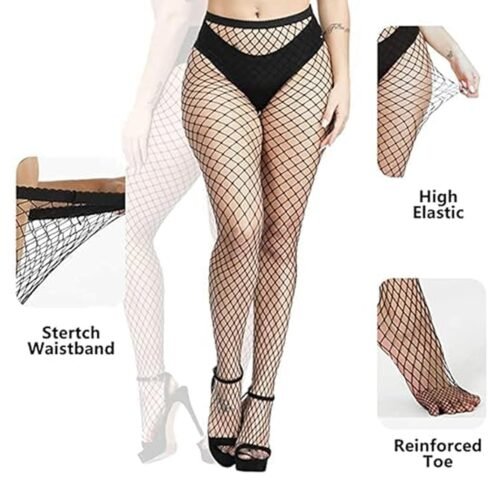 Women's / Girls's High Waist Pantyhose Tights Fishnet Stockings Broad Mesh Net (1 Pc)