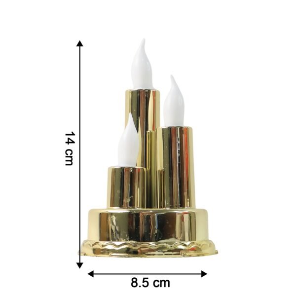 LED Flameless Candle Lamp with Triple Candle Design (1 Pc)