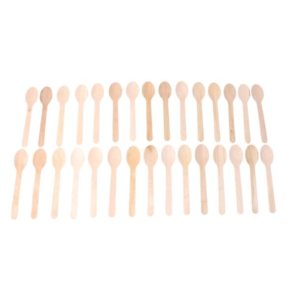 160mm Wooden Spoon – 30 Pcs Pack