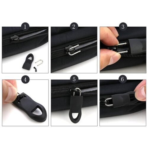 Zipper Pull Tab Cord Extension Fixer for Luggage, Backpack & Jacket Zippers